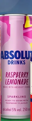 Drink alkoholowy Absolut Drinks Raspberry Lemonade 5% promocja w Biedronka