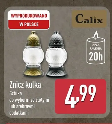 Znicz kulka Calix promocja w Aldi