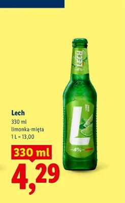 Piwo Lech limonka-mięta promocja w Lidl
