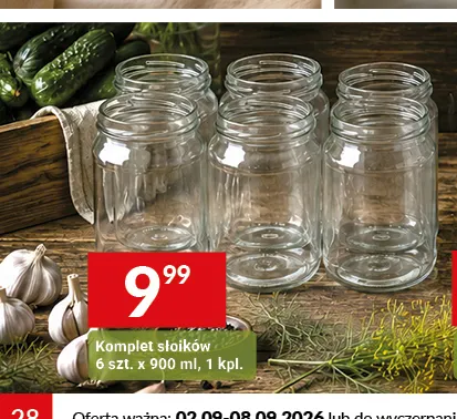 Komplet słoików 6 szt. 900 ml promocja w Twój Market