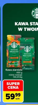 Kawa ziarnista Starbucks promocja w Carrefour