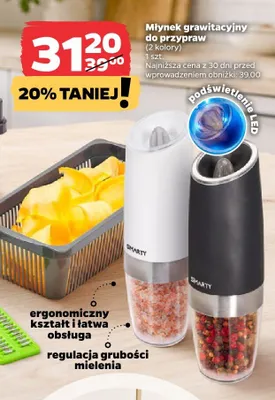 Młynek grawitacyjny do przypraw Smarty promocja w Netto