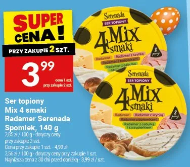 Ser topiony Mix 4 smaki Serenada Spomlek promocja w Twój Market