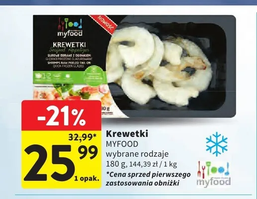 Krewetki Myfood promocja w Intermarche