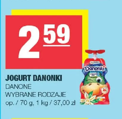 Jogurt Danonki Danone promocja w SPAR