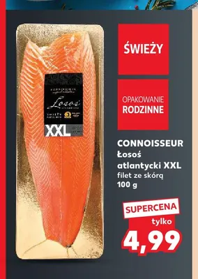 Łosoś atlantycki XXL filet ze skórą Connoisseur promocja w Kaufland