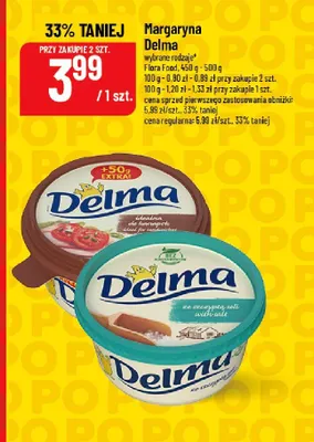 Margaryna różne rodzaje Delma promocja w POLOmarket
