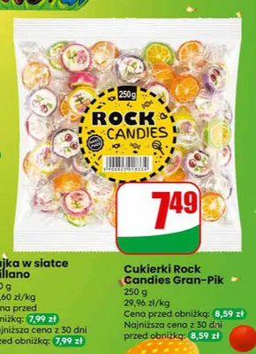 Cukierki Rock Candies Gran-Pik promocja w Dino