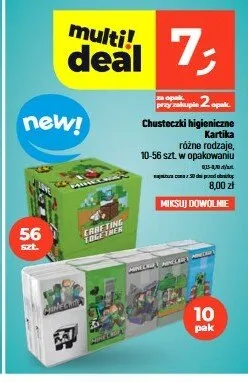 Chusteczki higieniczne Kartika Minecraft 10-pak promocja w Dealz