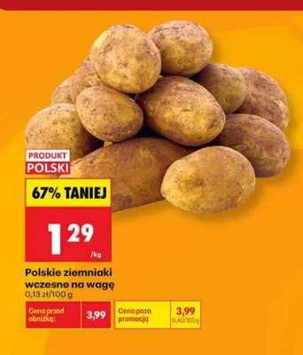 Polskie ziemniaki wczesne na wagę promocja w Biedronka