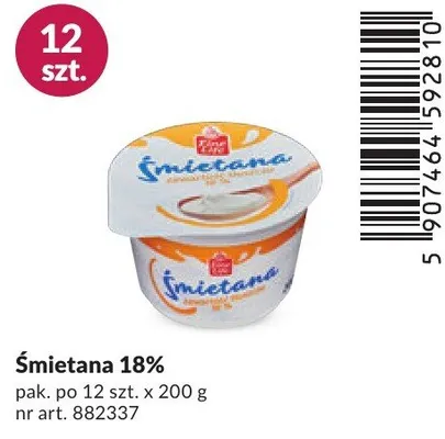 Śmietana 18% promocja w Makro