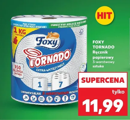 Ręcznik papierowy Foxy Tornado promocja w Kaufland