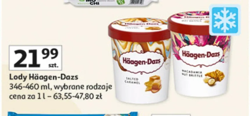 Lody Häagen-Dazs, wybrane rodzaje promocja w Auchan