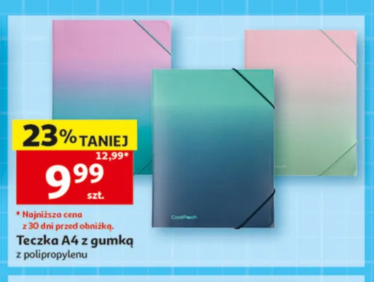 Teczka A4 z gumką z polipropylenu CoolPack promocja w Auchan