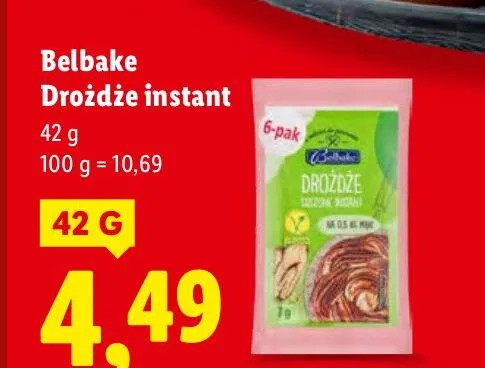 Drożdże instant promocja w Lidl