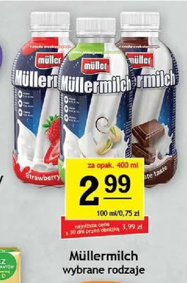 Napój mleczny Müllermilch pistacja kokos Müller promocja w Gram Market