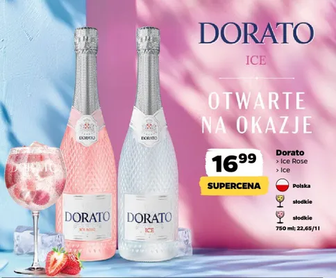 Wino musujące Dorato Ice słodkie promocja w Netto