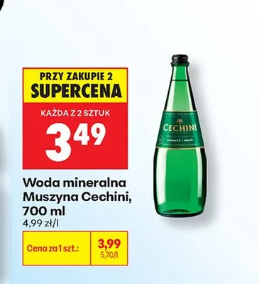 Woda mineralna Muszyna Cechini promocja w Biedronka