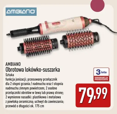 Obrotowa lokówko-suszarka Ambiano promocja w Aldi