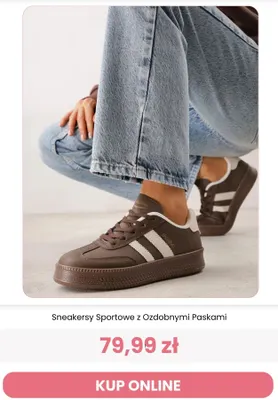 Sneakersy sportowe z ozdobnymi paskami Renee promocja w Renee