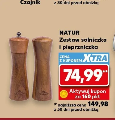 Zestaw solniczka i pieprzniczka Gerlach Natur promocja w Kaufland
