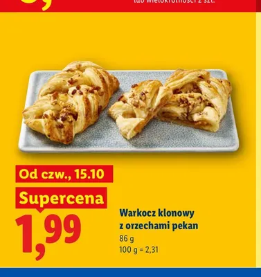 Warkocz klonowy z orzechami pekan Piekarnia Lidla promocja w Lidl