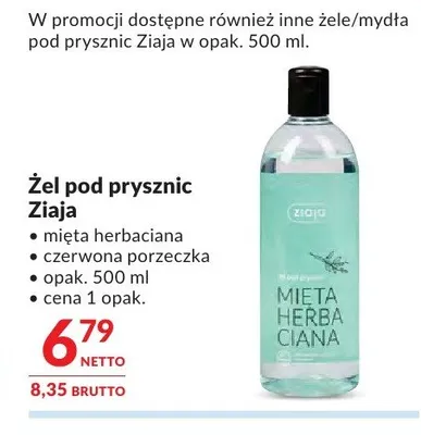 Żel pod prysznic Ziaja Czerwona Porzeczka promocja w Makro