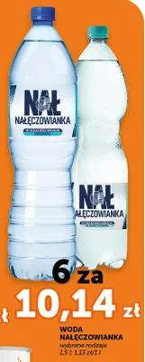 Woda delikatnie gazowana Nałęczowianka promocja w Euro Sklep