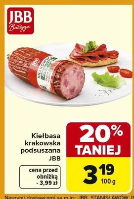 Kiełbasa krakowska podsuszana promocja w Carrefour