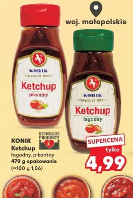 Ketchup łagodny Konik promocja w Kaufland
