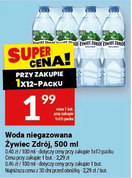 Woda niegazowana Żywiec Zdrój promocja w Twój Market