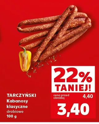 Kabanosy klasyczne drobiowe Tarczyński promocja w Kaufland