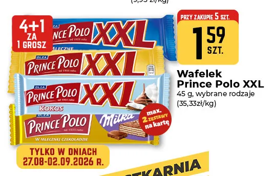 Wafelek Prince Polo XXL classic promocja w Społem Częstochowa
