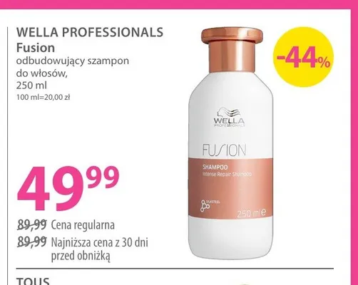 Odbudowujący szampon do włosów Wella Professionals Fusion promocja w Hebe
