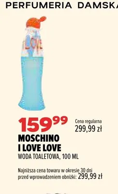 Woda toaletowa Moschino I Love promocja w Drogerie Natura