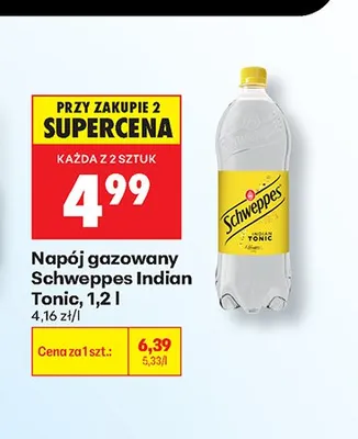Napój gazowany Schweppes Indian Tonic promocja w Biedronka