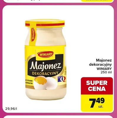 Majonez dekoracyjny Winiary promocja w Carrefour Market