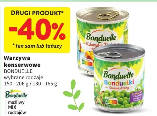 Warzywa konserwowe wybrane rodzaje promocja w Intermarche