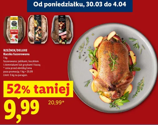 Kaczka faszerowana jabłkami, boczkiem i ziemniakami promocja w Lidl