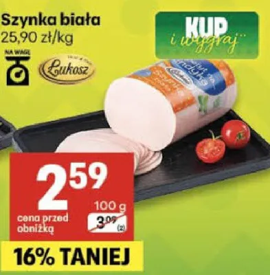 Szynka biała promocja w Delikatesy Centrum