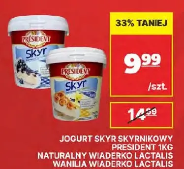 Jogurt skyr skyrnikowy naturalny wiaderko Président promocja w API Market