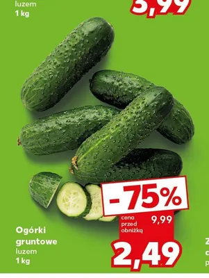 Ogórki gruntowe promocja w Kaufland
