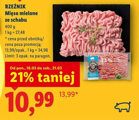 Mięso mielone ze schabu promocja w Lidl