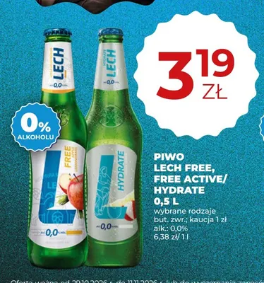 Piwo bezalkoholowe Lech Apple Lemongrass promocja w Duży Ben