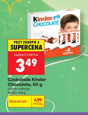 Czekolada Kinder Chocolate promocja w Biedronka
