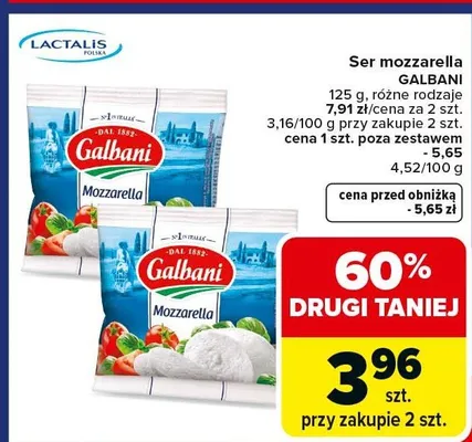 Ser mozzarella Galbani promocja w Carrefour Market