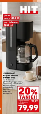 Ekspres do kawy Switch On SOKMK 1000 1000W promocja w Kaufland