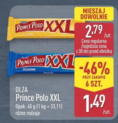 Baton Prince Polo XXL różne rodzaje promocja w Aldi