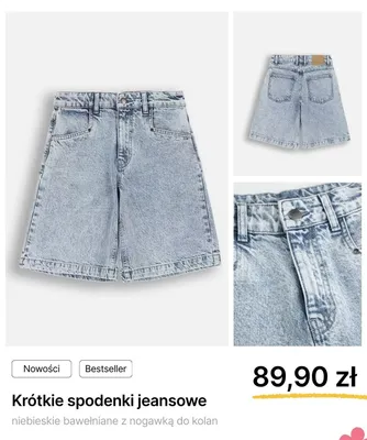 Krótkie spodenki jeansowe Coccodrillo niebieskie bawełniane z nogawką do kolan promocja w Coccodrillo