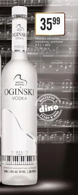 Wódka Ogiński Wedding Edition promocja w Dino
